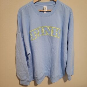 VICTORIAS SECRET PINK blue oversized crewneck size xxl